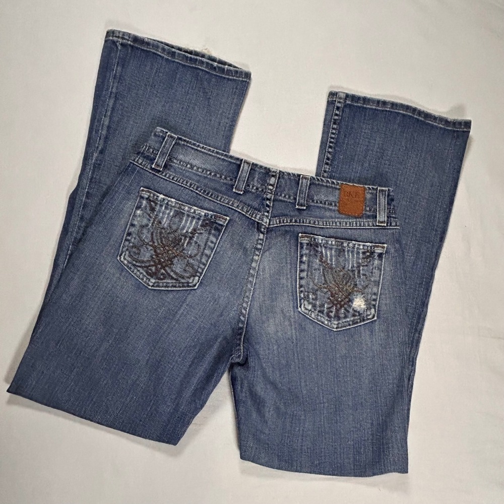 BKE Bootcut Jeans Womens 30x29 VTG Y2K Western Distressed Embroidered‎ Low Rise
